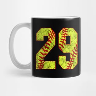 Fastpitch Softball Number 29 #29 Softball Shirt Jersey Uniform Favorite Player Biggest Fan Mug